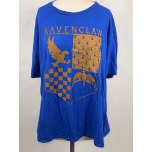 Harry Potter‎ Ravenclaw House Crest T-Shirt Adult XL Blue Gold Hogwarts